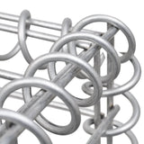 ZNTS Gabion Double Wheelie Bin Surround Steel 180x100x120 cm 142559