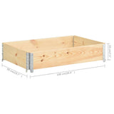 Pallet Collar 50x100 cm Solid Pine Wood 310052