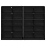 CD Cabinet 2 pcs Black Oak 65 x 23.5 x 97.5 cm Engineered Wood 8012677