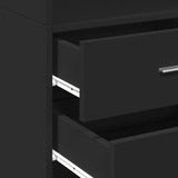 Highboard Black Engineered wood 185 cm tall Storage Highboard 3281449