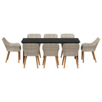 Dining Set Light grey Poly rattan 3261718
