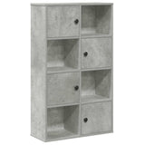 Bookcase Concrete Grey 60x24x101.5 cm Engineered Wood 860394