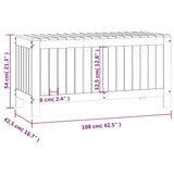 Garden Storage Box White 108x42.5x54 cm Solid Wood Pine 823830