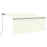 Manual Retractable Awning with Blind&LED 3x2.5m Cream 3069382