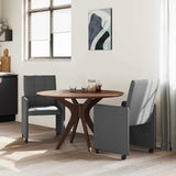Dining Chairs with Wheels 2 pcs Dark grey 58 x 65 x 94 cm 42017830