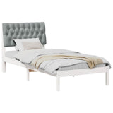 Bed Frame with Upholstered Headboard White 90 x 200 cm 878848