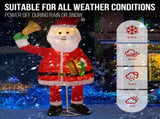 1.8M Lighted Santa Claus Holding Bell Christmas Yard Decorations, Pre-lit Pull Up Santa with 200 79483818