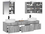 Bathroom Cabinet Set 5 pcs Grey Sonoma Engineered Wood 3406596