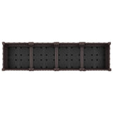 Garden Planter with Wheels Brown 160 x 40 x 29 cm PP 3423128