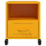 ZNTS Bedside Cabinet Mustard Yellow 36x39x43.5 cm Steel 846710