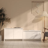 TV Cabinet White 146.5x35x50 cm Engineered Wood 809809