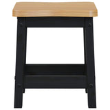 Bar Stool EKAI 2 pcs Black 40 x 29 x 45.5 cm Solid Pine Wood 42037011