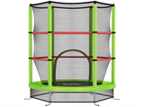 Kids Trampoline, with Enclosure Net, Steel Frame, for Ages 3-6 Years - Green T3398P348069