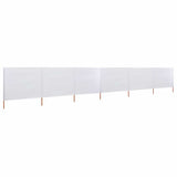6-panel Wind Screen Fabric 800x120 cm Sand White 47174