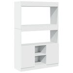 Highboard White 92x33x140 cm Engineered Wood 3309609