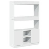 Highboard White 92x33x140 cm Engineered Wood 3309609