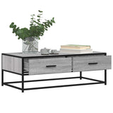 ZNTS Coffee Table Grey Sonoma 100x50x35 cm Engineered Wood and Metal 848782