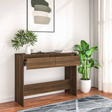 Console Table Brown Oak 100x35x76.5 cm Engineered Wood 813037