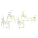 LED Reindeers with 40 LEDs 5 pcs Multicoulur PET 3399390