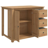 Kitchen Trolley PANAMA 2 pcs Honey Wax 112 x 77 x 90 cm 3425388