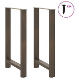 Bar Table Legs Natural Steel 2 pcs 60x cm Steel 4013347