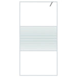 Walk-in Shower Wall White 100x195 cm Clear ESG Glass 152152
