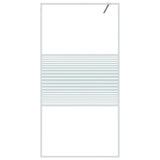 Walk-in Shower Wall White 100x195 cm Clear ESG Glass 152152