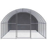 Outdoor Chicken Coop 3x4x2 m Galvanised Steel 3095473