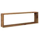 Wall Cube Shelves 4 pcs Old Wood 100x15x30 cm Engineered Wood 856583