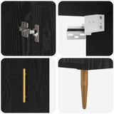Highboard Black Oak 69.5 x 34 x 180 cm Engineered Wood 3416262