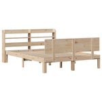 ZNTS Bed Frame with Headboard without Mattress 135x190 cm Double 3306817