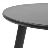 Side Table Set of 2 Black Solid pinewood legs, MDF top Small 244735