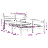 Bed Frame with Headboard without Mattress 160x200 cm 3306688