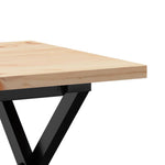 ZNTS Coffee Table Y-Frame 40x40x35.5 cm Solid Wood Pine and Steel 3282768