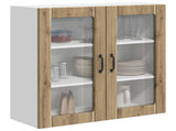 Wall Glass Cabinet LUCCA Artisan Oak 80 x 31 x 80 cm 885074