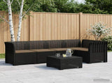 5-Seater Garden Sofa with Cushions Rattan Look PP Anthracite 3444036