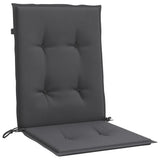 Lowback Chair Cushions 6 pcs Melange Anthracite 100x50x4 cm Fabric 4002444