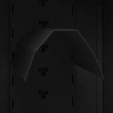 Saddle Cabinet Black Steel Large Height-Adjustable Shelves 339601