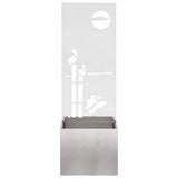 Garden Privacy Screen Sliver 50 x 150 cm Stainless steel 876473