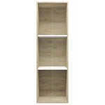 ZNTS Book Cabinet/TV Cabinet White and Sonoma Oak 36x30x114 cm Engineered Wood 800140