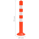 Traffic Control Bollards 10 pcs 75 cm PE 150961