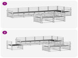 Outdoor Sofa Set 8 pcs Natural Solid Acacia Wood 3373659