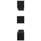 TV Cabinet Set Wall-mounted 8 pcs Black Oak Engineered Wood 3393154