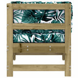 Corner Sofa with Cushions Impregnated Wood Pine 825547