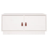 Coffee Table White 80x50x35 cm Solid Wood Pine 818251
