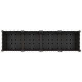 Garden Planter with Wheels Black 160 x 40 x 29 cm PP 3423129