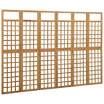 6-Panel Room Divider/Trellis Solid Fir Wood 242.5x180 cm 316481