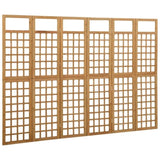 6-Panel Room Divider/Trellis Solid Fir Wood 242.5x180 cm 316481