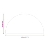 Fireplace Glass Plate Half Round 1200x600 mm 324120