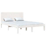 Bed Frame White Solid Pine Wood 140x200 cm Bed Frame 3104154